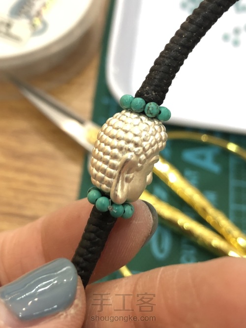 如何做珠子小线圈 第13步