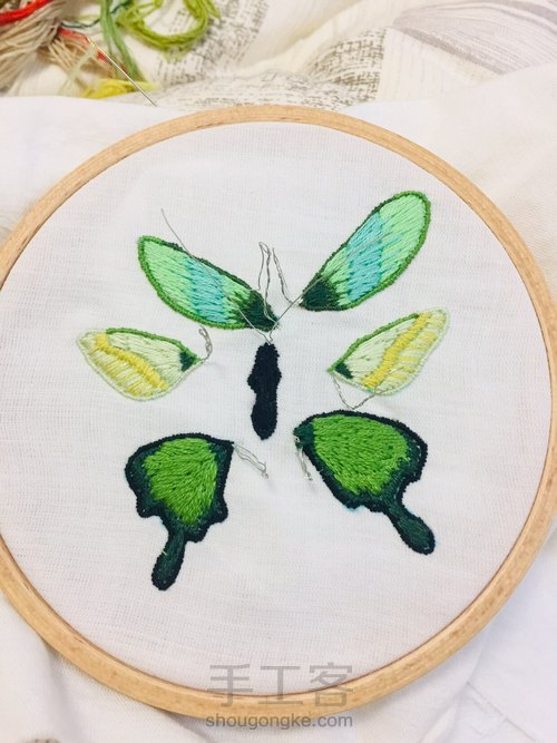 【Vivian邢星手作】刺绣钉珠蝴蝶~
迎接春天的到来 第5步