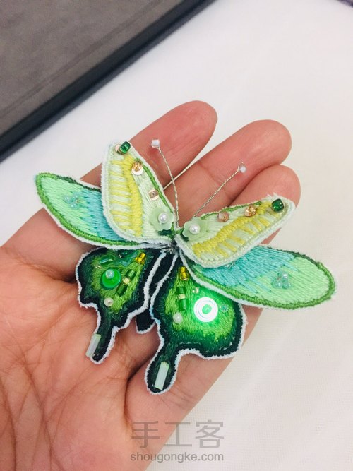 【Vivian邢星手作】刺绣钉珠蝴蝶~
迎接春天的到来 第11步