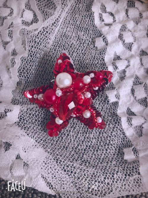 【Vivian邢星手作】立体钉珠星星发夹 第10步