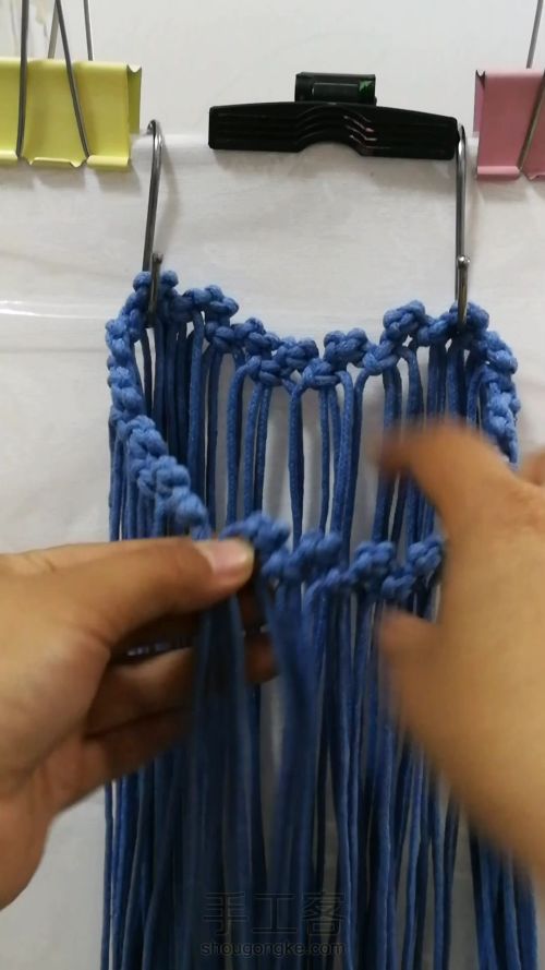 编织抽绳小包教程 第12步