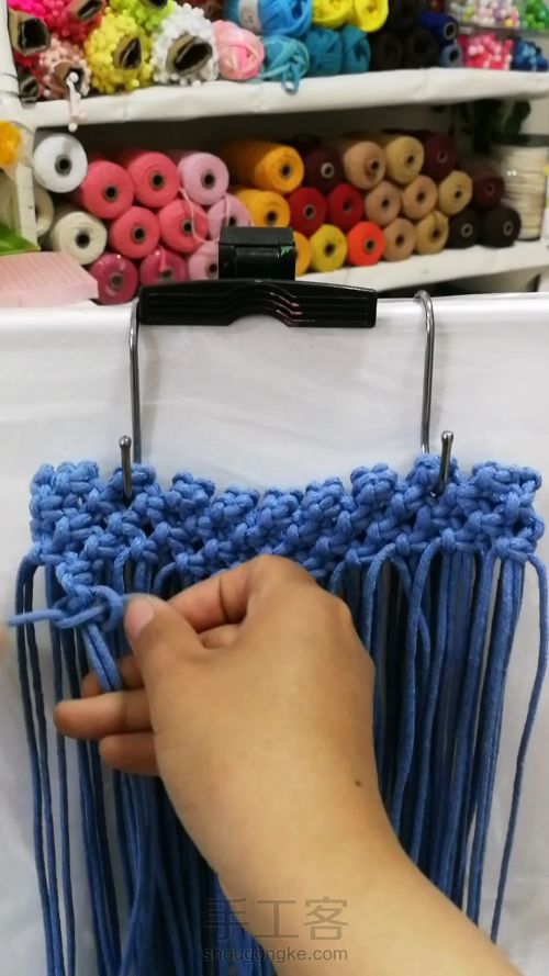 编织抽绳小包教程 第15步