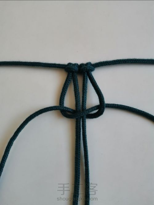 【云鹿】流苏手拿包 结绳艺术 小蜗牛编织社 原创设计编绳包包 第5步