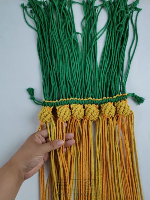 结绳编织菠萝包包 第18步
