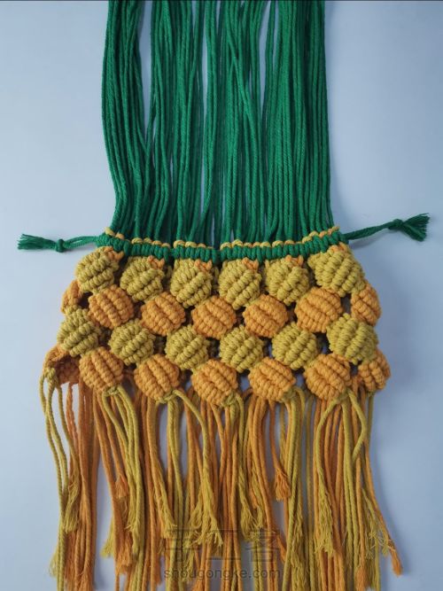 结绳编织菠萝包包 第21步