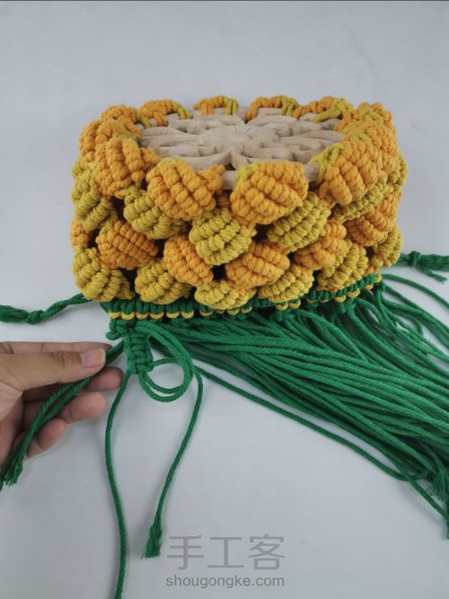 结绳编织菠萝包包 第32步