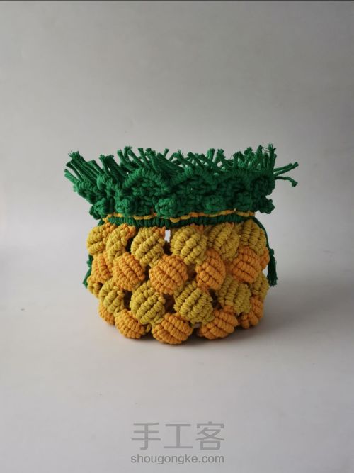 结绳编织菠萝包包 第41步