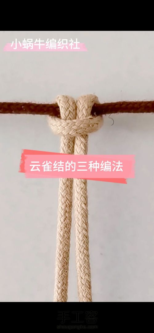 认识云雀结 小蜗牛编织社 结绳基础教程 第1步