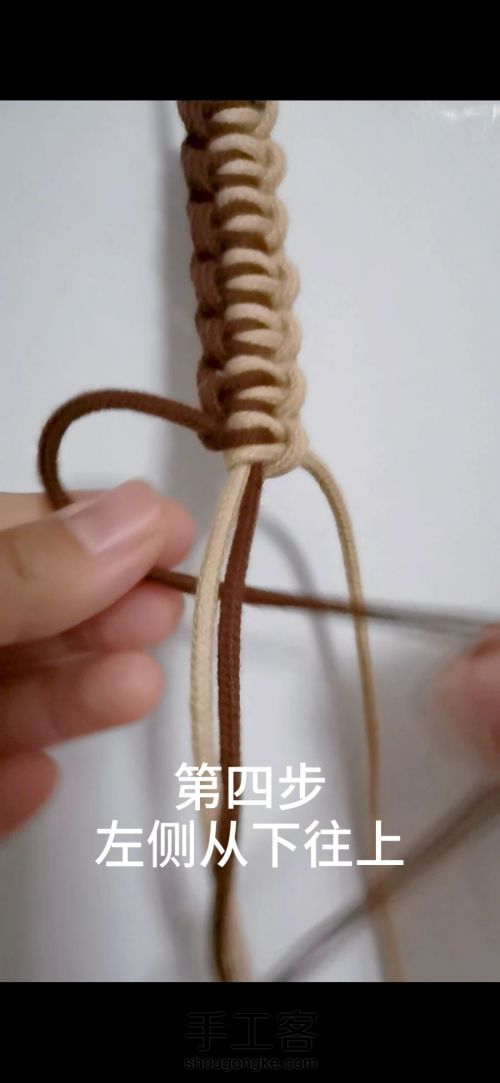 【原创】云雀结的应用 手工编织结绳 基础结教程 第22步