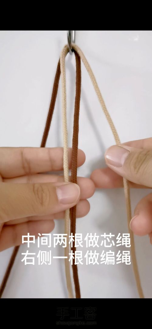 【原创】云雀结的应用 手工编织结绳 基础结教程 第26步