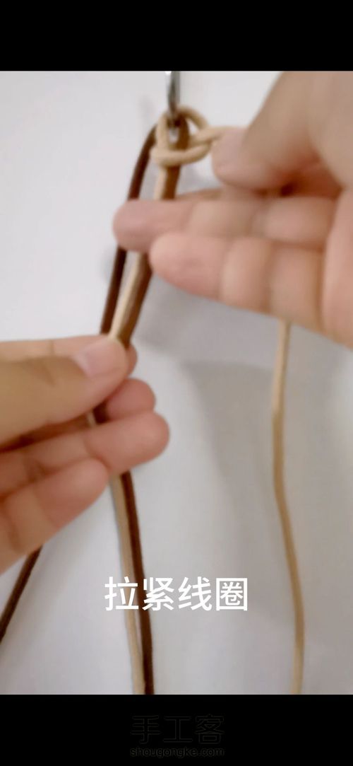 【原创】云雀结的应用 手工编织结绳 基础结教程 第29步