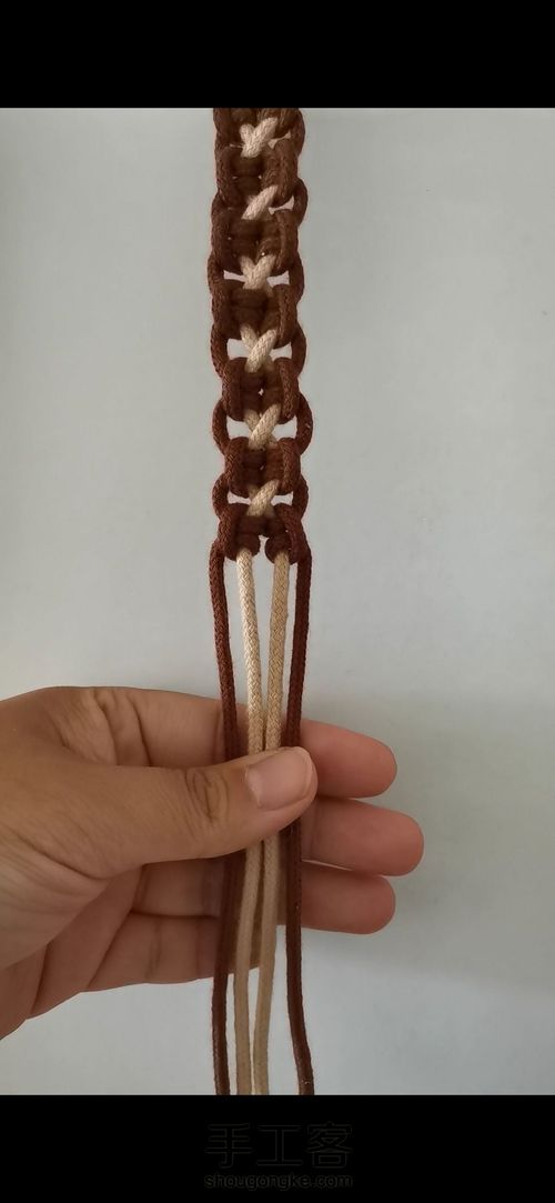 【原创】云雀结的应用 手工编织结绳 基础结教程 第42步