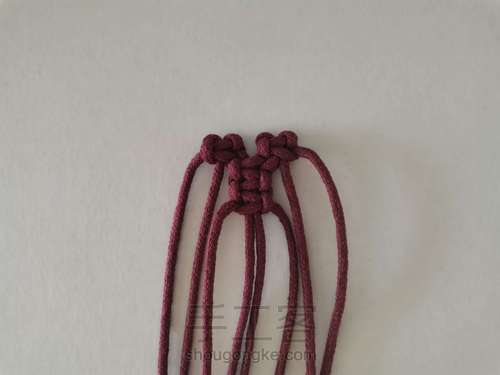 【原创】红酒探戈格纹手编包 小蜗牛编织社 第10步