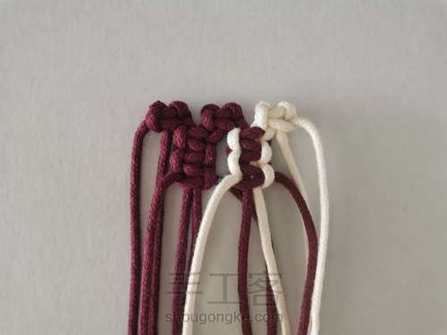 【原创】红酒探戈格纹手编包 小蜗牛编织社 第11步