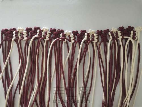 【原创】红酒探戈格纹手编包 小蜗牛编织社 第12步