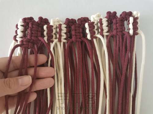 【原创】红酒探戈格纹手编包 小蜗牛编织社 第15步