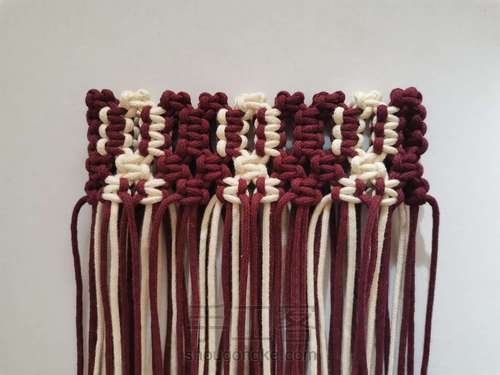 【原创】红酒探戈格纹手编包 小蜗牛编织社 第23步