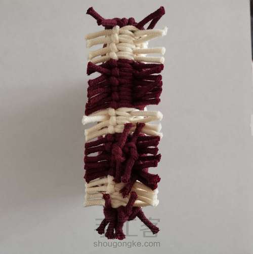 【原创】红酒探戈格纹手编包 小蜗牛编织社 第48步