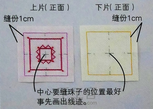 制作八角形针插——过程图解 第1步