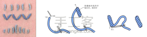 欧式刺绣常用针法图解教程新手入门针法 第15步