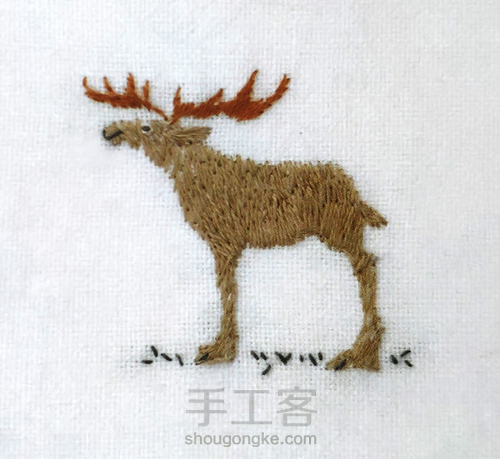 圣诞系列图案欧式刺绣详细图解新手教程 第9步