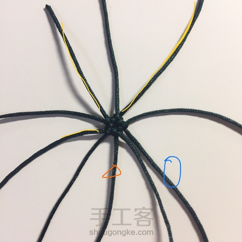 编一颗漂亮的小星星五角星(^з^)-☆消灭线头 第10步