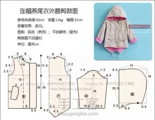 童装外套裁剪图推荐 第2步