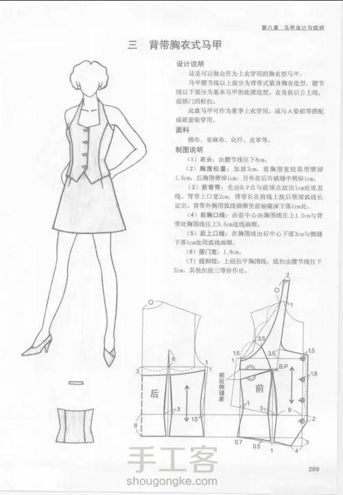 八款马甲的结构设计与纸样资料 第11步