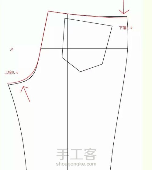 图解女裤的15种样板调整实例，一目了然！ 第10步