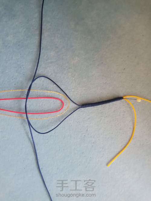 金刚结无痕桃花戒指 第4步