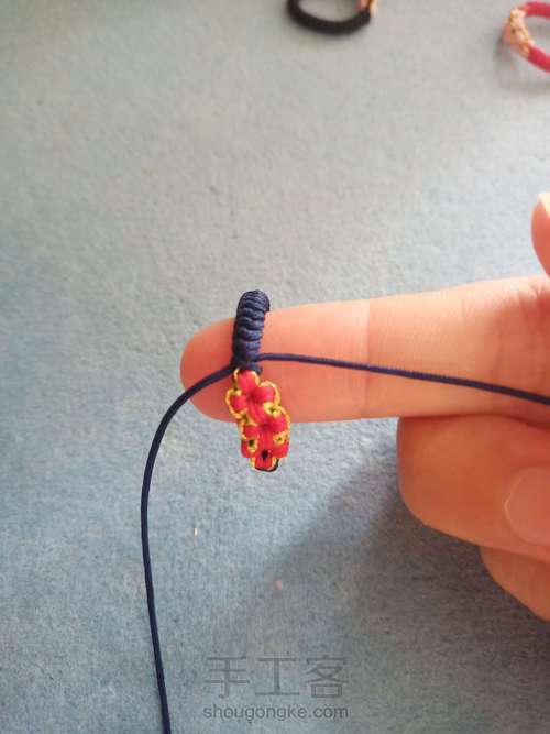 金刚结无痕桃花戒指 第21步