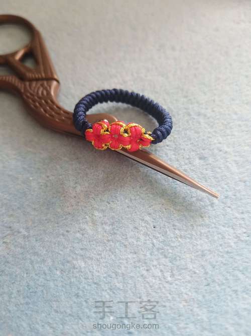 金刚结无痕桃花戒指 第22步