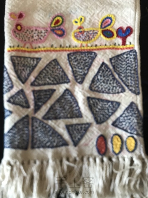 流苏刺绣斜跨包 第5步