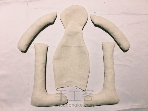 新手可完成的手工拼布娃娃简易制作过程 第3步