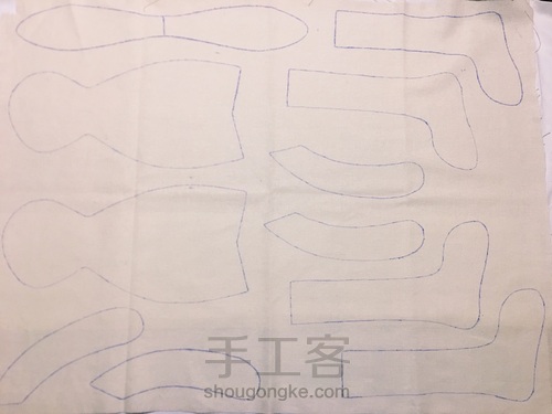 新手可完成的手工拼布娃娃简易制作过程 第1步