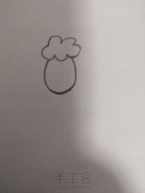 儿童简笔画羊 第2步