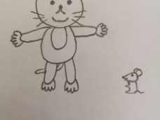 儿童简笔画猫和老鼠，锻炼孩子的动手和动脑能力。