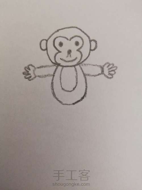 猴子简笔画 第5步