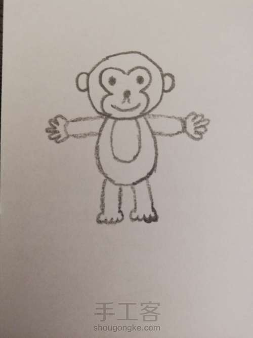 猴子简笔画 第6步