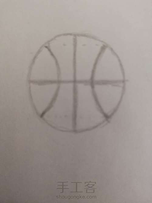 篮球简笔画 第3步