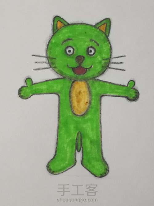 猫🐱儿童简笔画 第5步