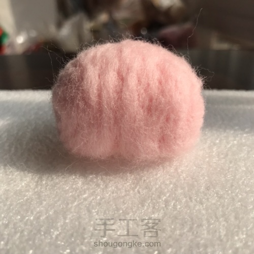 【新手教程】羊毛毡—可爱猪猪 第6步