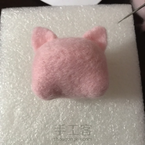 【新手教程】羊毛毡—可爱猪猪 第17步