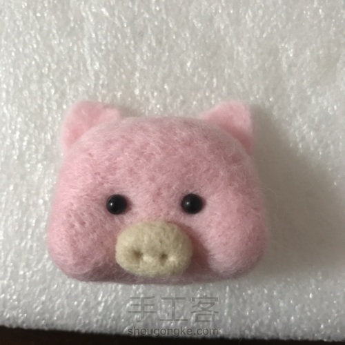 【新手教程】羊毛毡—可爱猪猪 第23步
