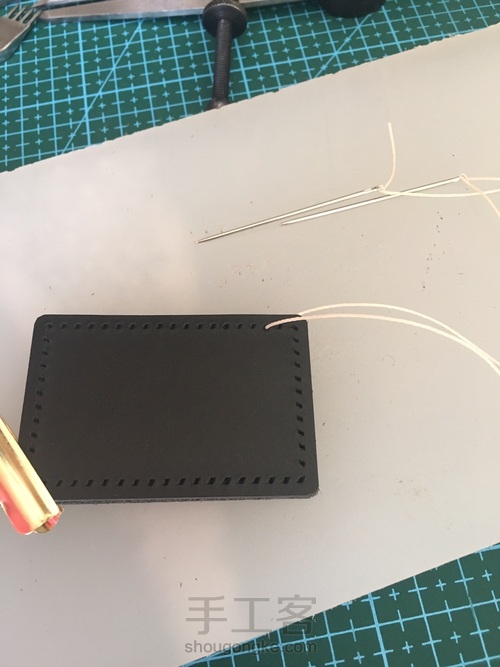 【手工皮具】无事牌 第5步