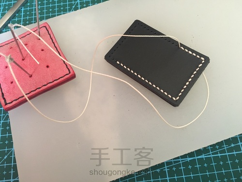 【手工皮具】无事牌 第6步