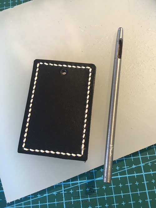 【手工皮具】无事牌 第7步