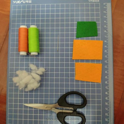 不织布胡萝卜教程 第1步