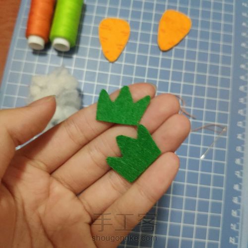 不织布胡萝卜教程 第6步