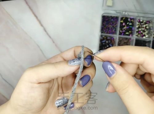 法式刺绣珠绣中常见的包边方法(一) 第2步